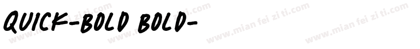 Quick-Bold Bold字体转换